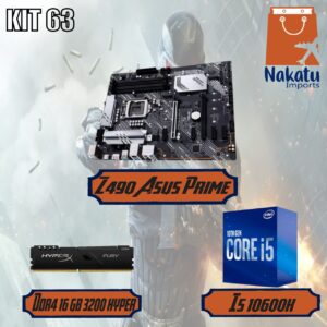 Kit 63 Mineração: I5 10600k +Z490 Asus Prime + Ddr4 16 gb Hyper