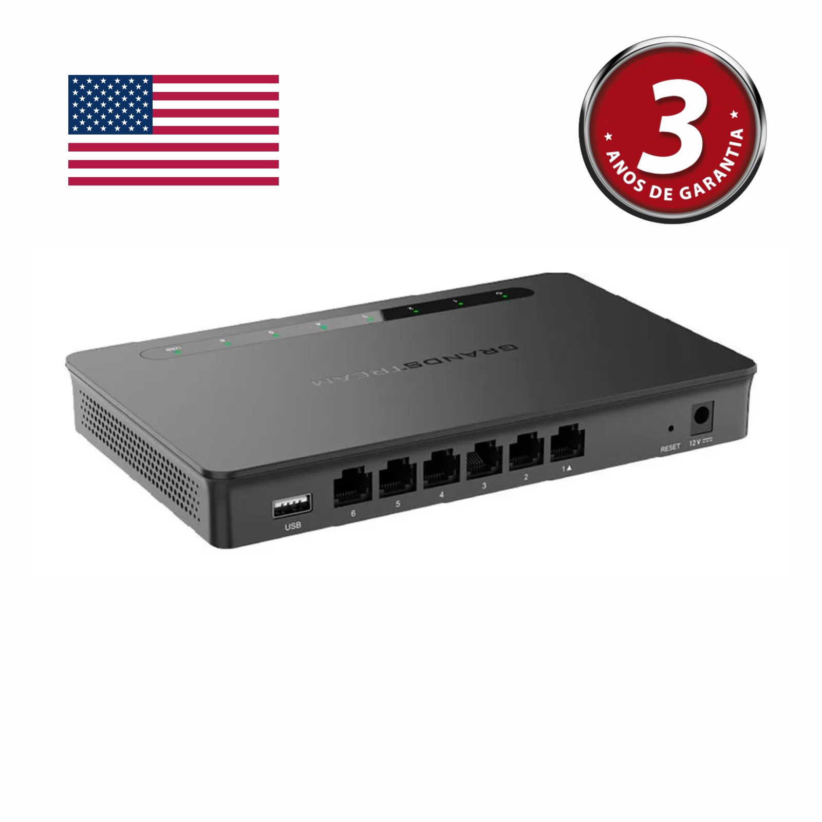 1 Grandstream Balanceador de carga do roteador Gigabit VPN 30.000 sessões Nat - Imagem 2
