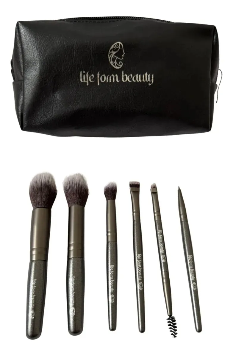 pincel8 Kit London Life Form Beauty Com Necessaire 6 Mini Pincéis - Imagem 2