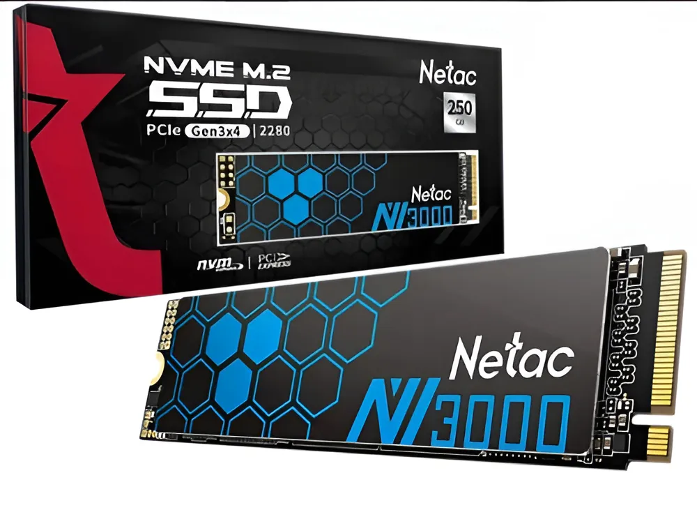 1 Ssd Nvme M2 Netac 250gb 3100mb/s Pci-e 3.0 X4 Pc Note - Imagem 1