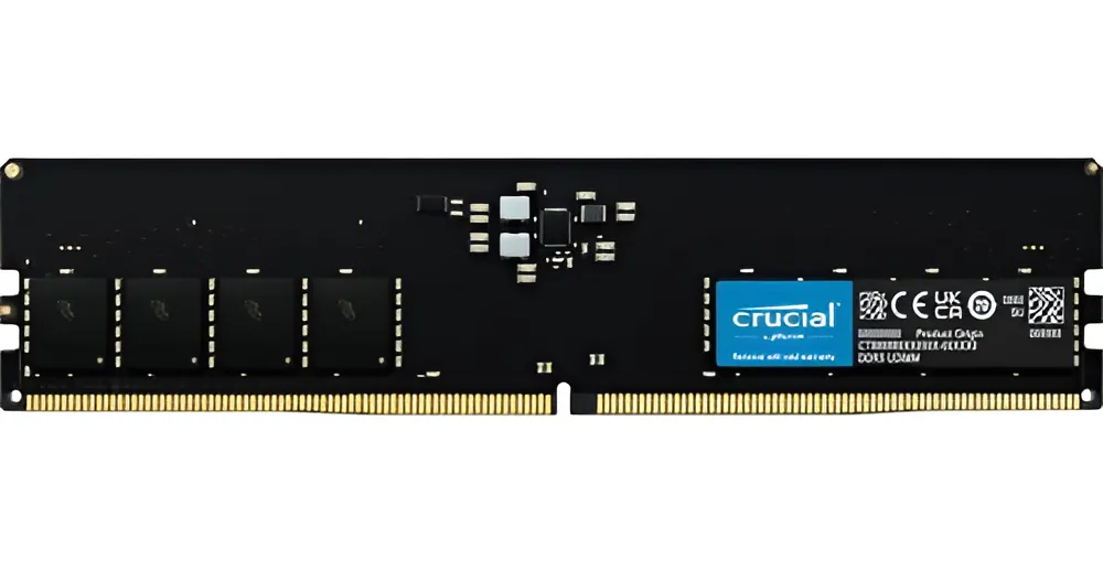 1 Memória Ram Para Pc Ddr5 32gb 5600mhz Cl46 Crucial CT32G56C46U5 Udimm Desktop - Imagem 1