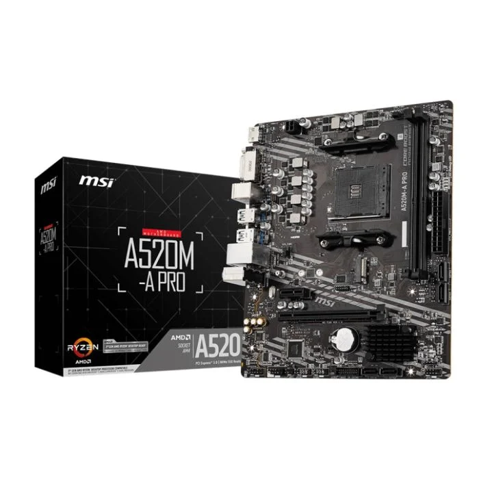 Placa-M-e-MSI-A520M-A-PRO-AMD-AM4-mATX-DDR4-HDMI-Gigalan_1774378431 PC AMD R5 3600 + A520 A PRO MSI + 16GB RAM + SSD NVME 512GB + GTX 1050 4GB TI - Imagem 4