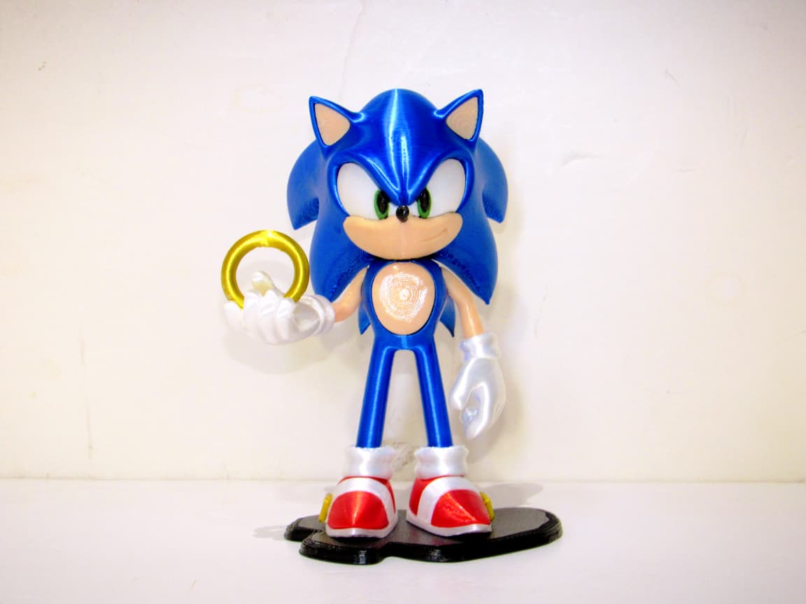 WhatsApp Image 2026-07-20 at 15.49.32 (3) Boneco Sonic 14cm Decorativo | Impressão 3D Colecionável - Imagem 2